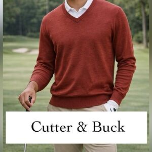 Merino Wool Blend Knit Golf Sweater Governor’s Towne Club Logo Old Money